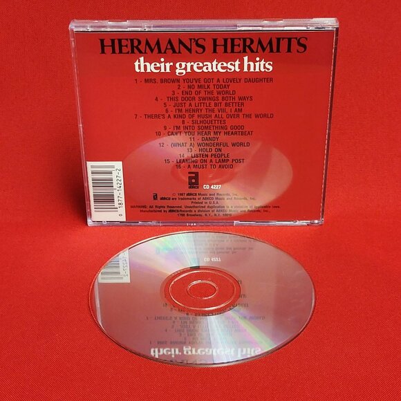 Hermans Hermits  Their Greatest Hits CD 1987 Signed - Picture 8 of 8